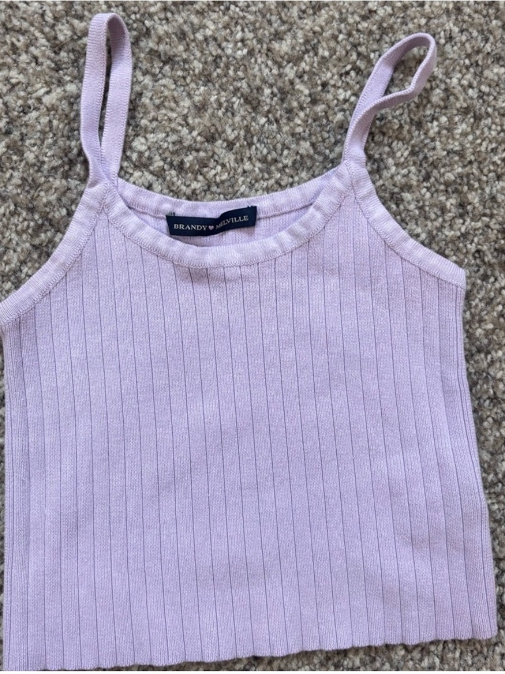 Brandy Melville Lilac Ribbed Top